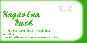 magdolna muth business card